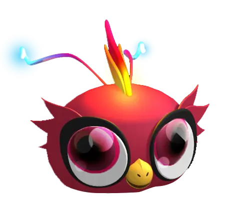 Illustration de la mascotte Éclosif, un phénix faisant un clin d'œil